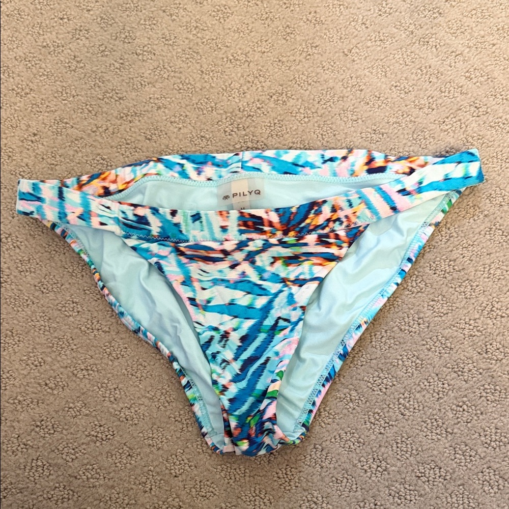 Pilyq Vibrant Blue and Orange Bikini Bottom